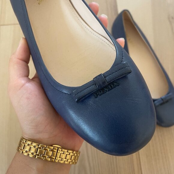 Prada Navy Blue Flats - Picture 2 of 3